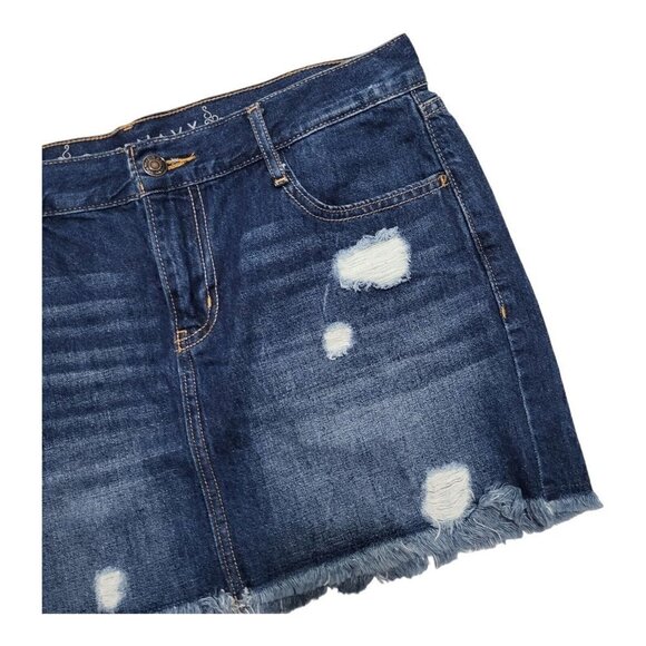 Old Navy Distressed Denim Mini Skirt Size 6 Coastal Cowgirl Back To School - Picture 3 of 7